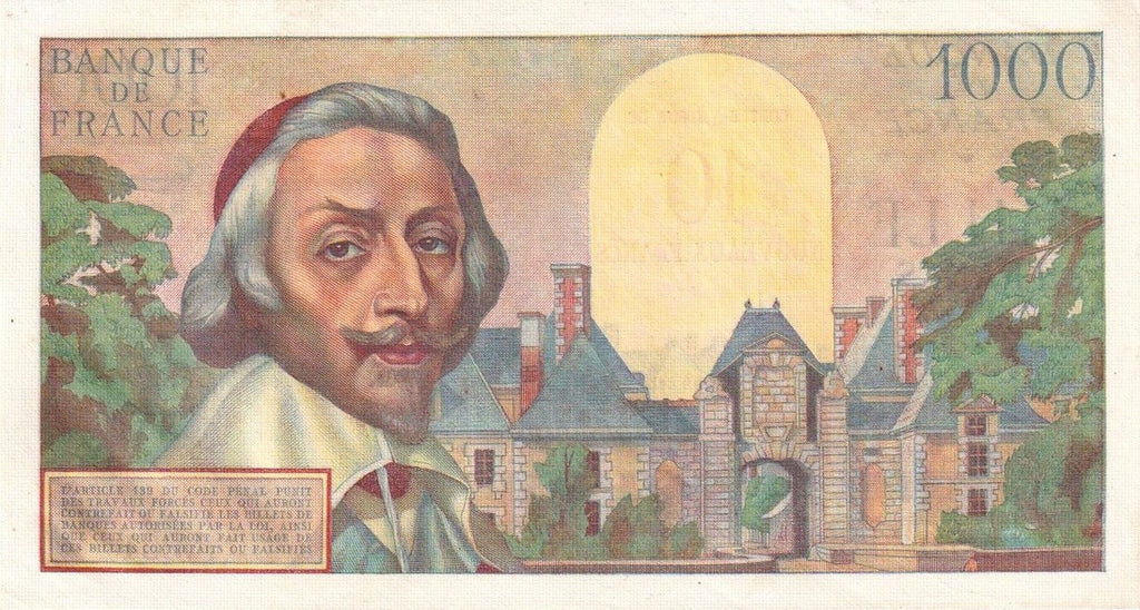 FRANCE, billet 10 NF sur 1000 Francs RICHELIEU 1957 F.53.01