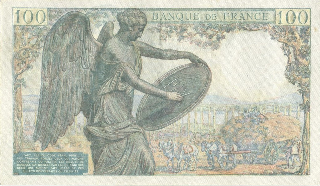 FRANCE, billet 100 Francs DESCARTES 1944 F.27.6