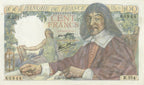FRANCE, billet 100 Francs DESCARTES 1944 F.27.6