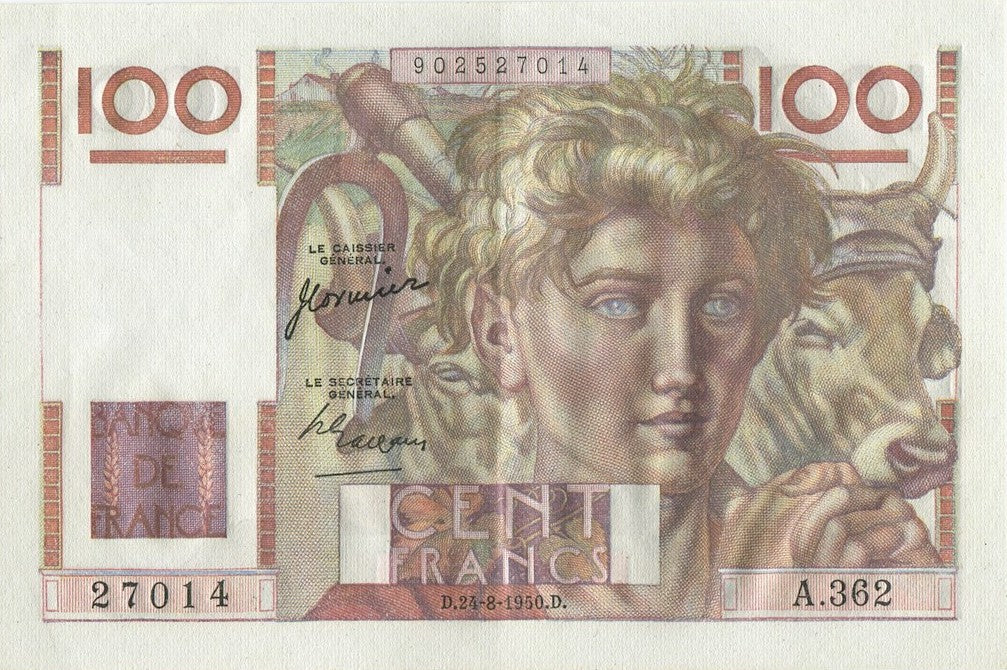 FRANCE, billet 100 Francs JEUNE PAYSAN 1950 F.28.26