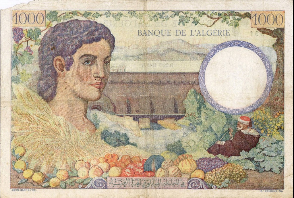 ALGÉRIE, billet 1000 Francs TRÉSOR 1942 P.112a