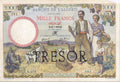 ALGÉRIE, billet 1000 Francs TRÉSOR 1942 P.112a