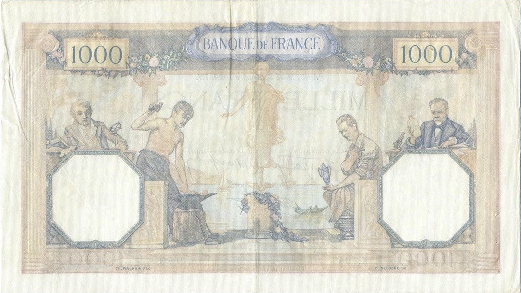 FRANCE, billet 1000 Francs CÉRÈS & MERCURE 1939 F.38.37