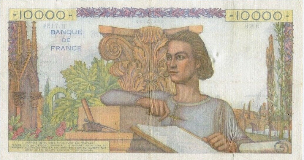 FRANCE, billet 10000 Francs Génie Français 1954 F.50.59