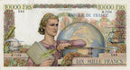 FRANCE, billet 10000 Francs Génie Français 1954 F.50.59