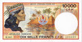 POLYNÉNIE FRANÇAISE, billet 10000 Francs 1995 P.4b