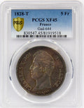 FRANCE, monnaie 5 Francs CHARLES X 1828 NANTES PCGS XF45