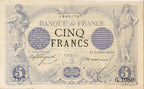 FRANCE, billet 5 Francs NOIR 1873 F.1.15