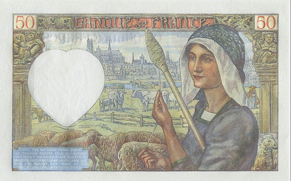 FRANCE, billet 50 Francs JACQUES COEUR 1942 F.19.20