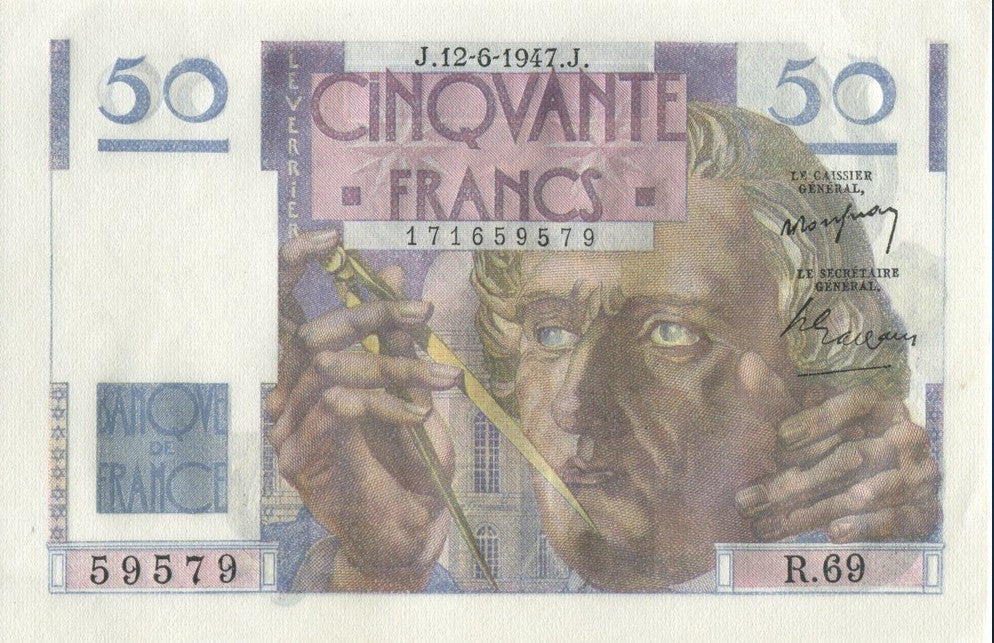 FRANCE, billet 50 Francs LE VERRIER 1947 F.20.8