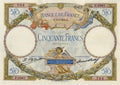 FRANCE, billet 50 Francs Luc Olivier Merson 1929