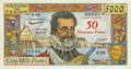 FRANCE, billet 50 NF sur 5000 Francs HENRI IV 1959 F.54.2