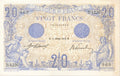 FRANCE, billet 20 Francs BLEU 1913 F.10.3