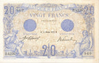FRANCE, billet 20 Francs BLEU 1913 F.10.3