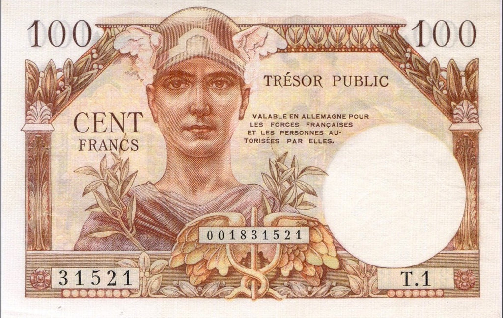 FRANCE, billet 100 Francs TRÉSOR FRANÇAIS 1955 F.34.1