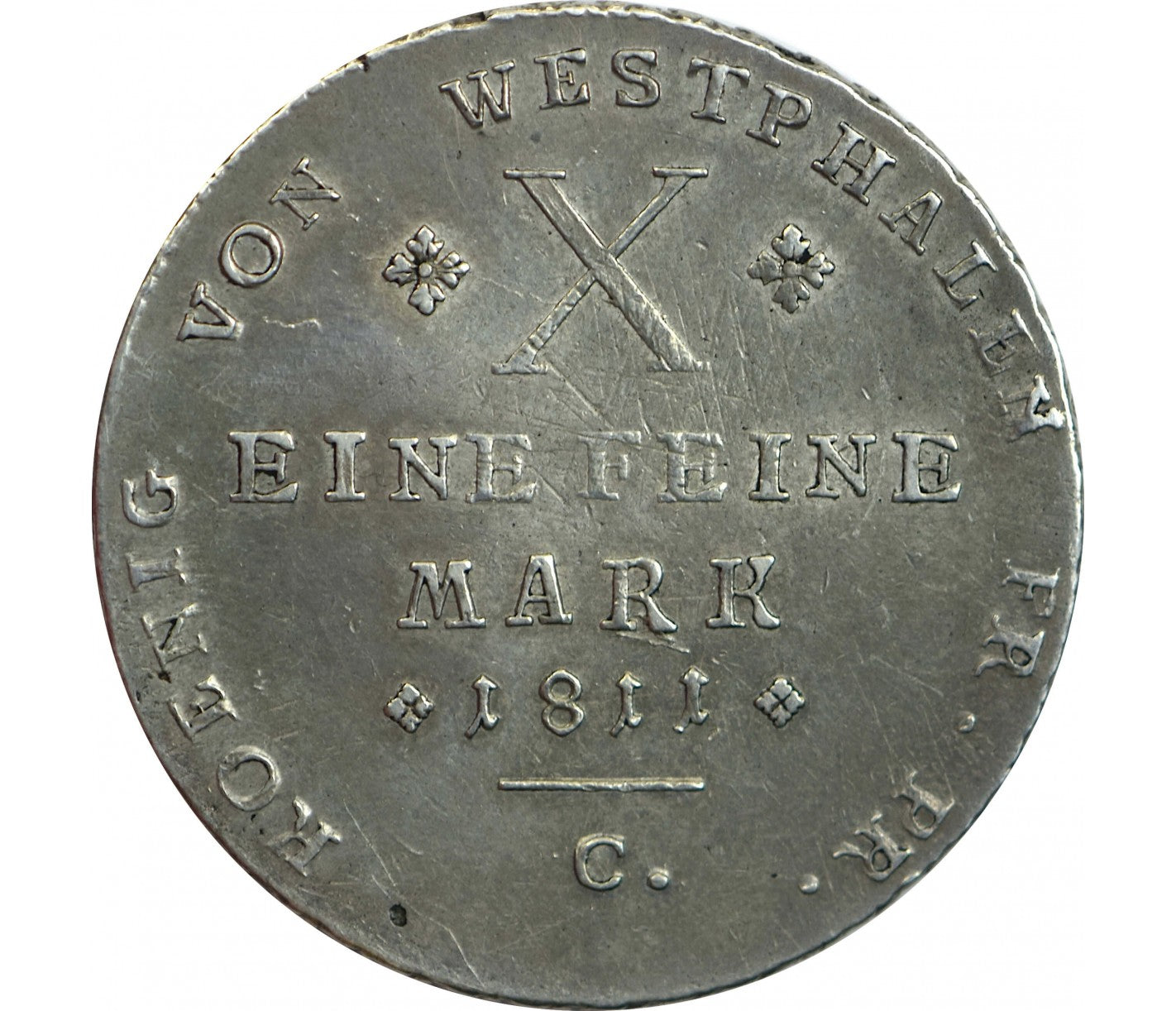 ALLEMAGNE, monnaie Thaler Royaume de westphalie, Jérome Napoléon de convention, 2e type 1811 Cassel