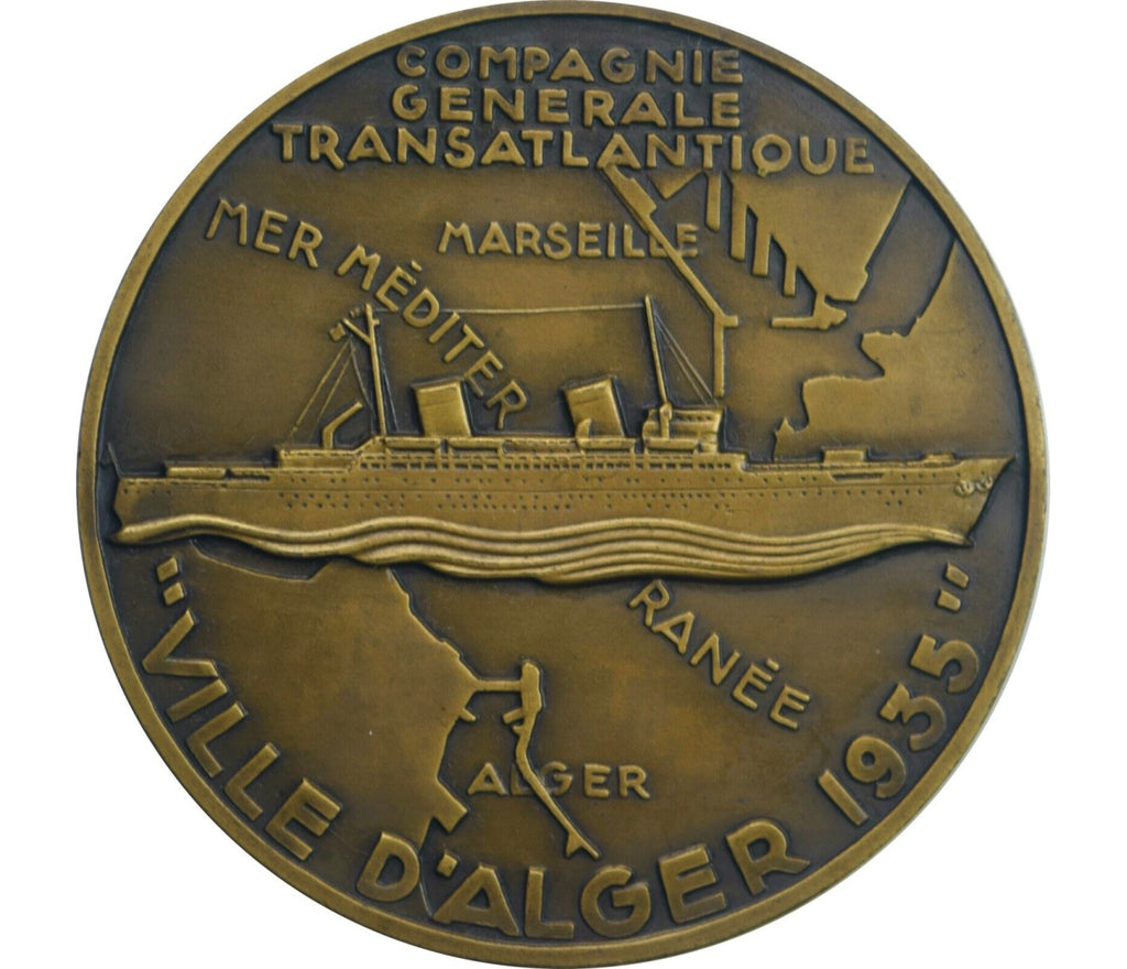 Compagnie Générale Transatlantique, Paquebot "Ville D'ALGER 1935 " par DELAMARRE